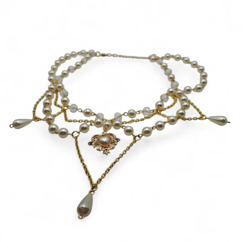 NWT Artificial Pearl Tassel Necklace - Picture 3 of 8